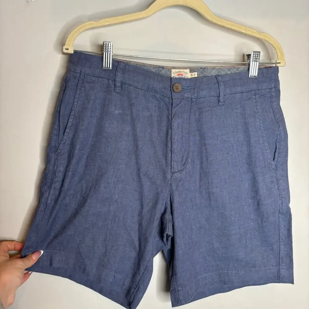 Faherty Tradewinds Linen Shorts 7.5